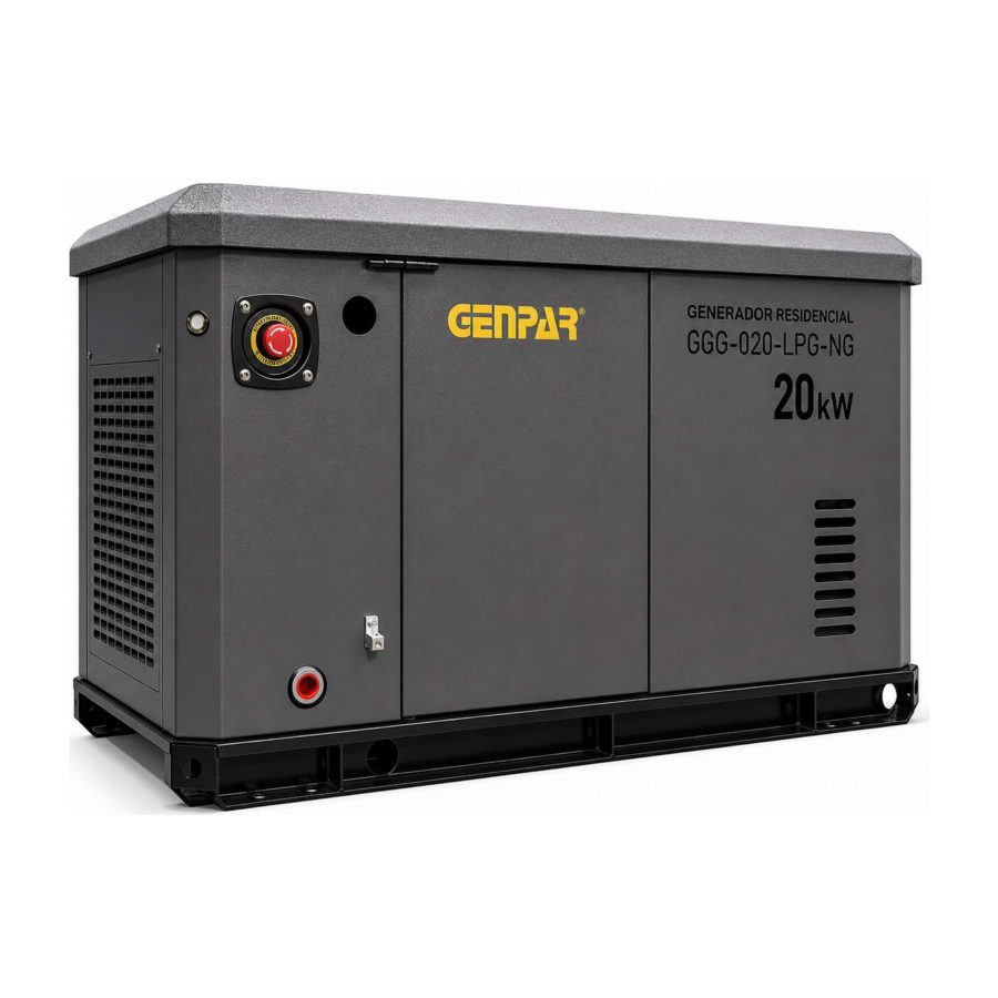 Planta eléctrica a gas GENPAR de 20 kVA insonorizada, para bombona GLP o gas natural